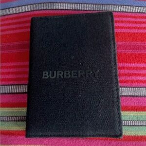 Burberry Black Textured Passport Cover (Sealed) GWP NWT